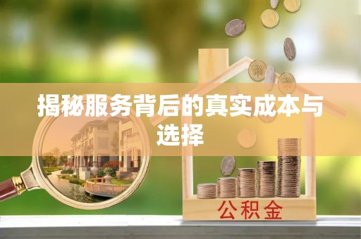 玉泉揭秘服务背后的真实成本与选择