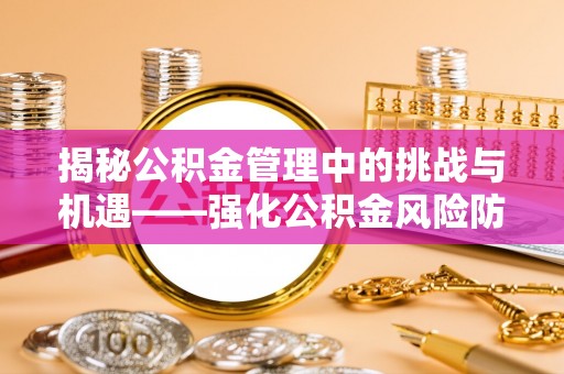 玉泉揭秘公积金管理中的挑战与机遇——强化公积金风险防控的多维策略