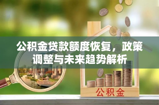 玉泉公积金贷款额度恢复，政策调整与未来趋势解析