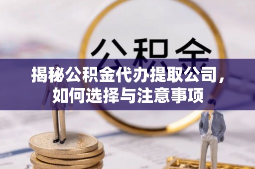 玉泉揭秘公积金代办提取公司，如何选择与注意事项