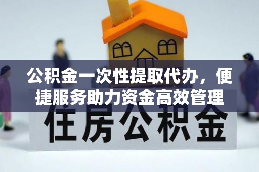 玉泉公积金一次性提取代办，便捷服务助力资金高效管理