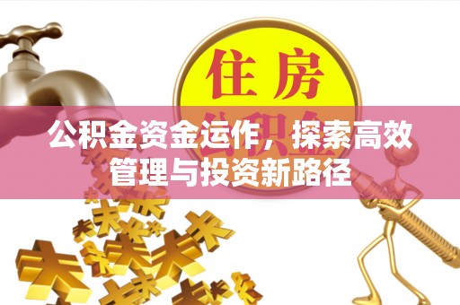 玉泉公积金资金运作，探索高效管理与投资新路径